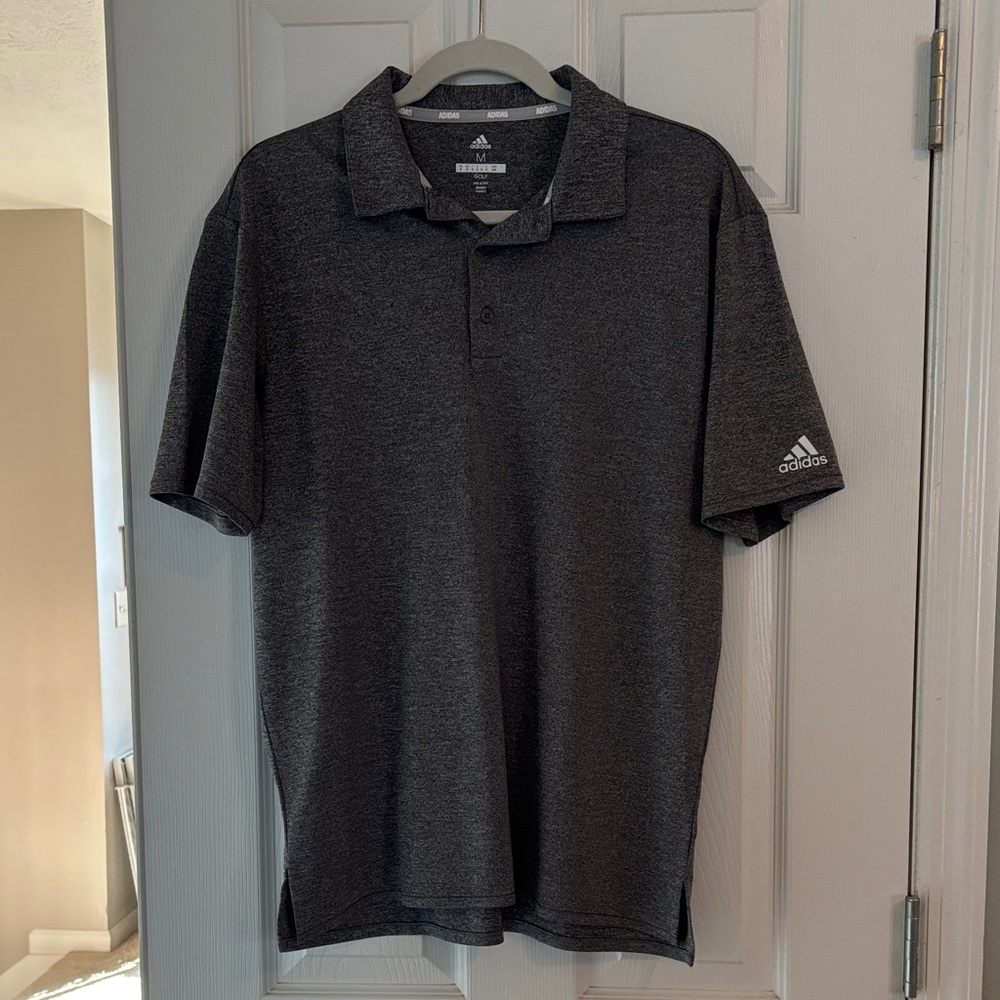 Adidas Men's Dark Gray Polo Shirt